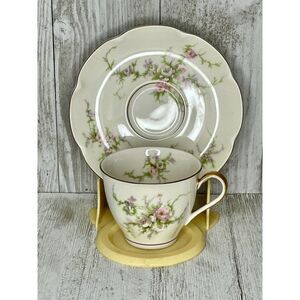 Vintage Demitasse Teacup and Saucer Theodore Haviland New York Rosalinde